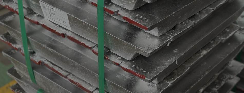 Lingotes de plomo refinado Pb fabricados por IRMET
